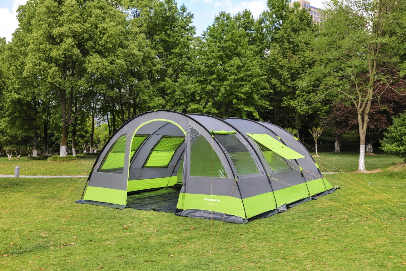 Meilleure vente 😀 Kingcamp Tente De Camping Familiale Forme Tunnel 6 Places Venezia - Kingcamp - Tout Vert ⌛ 2 Meilleure vente 😀 Kingcamp Tente De Camping Familiale Forme Tunnel 6 Places Venezia - Kingcamp - Tout Vert ⌛ – Image 2