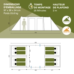 Vente flash 🛒 Camping Skandika Tente Familiale Montana 8 Protect (bleu) ✨ 11 Vente flash 🛒 Camping Skandika Tente Familiale Montana 8 Protect (bleu) ✨ -Outsunny Shop 0ebcfa755d6b42cebc6b97ae9f0345b8