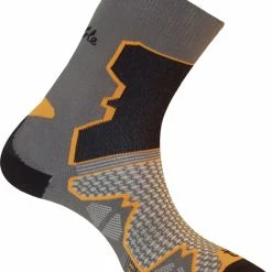 Budget ✔️ CHAUSSETTES Randonnée Homme THYO DOUBLE TREK MID Gris Orange 🌟