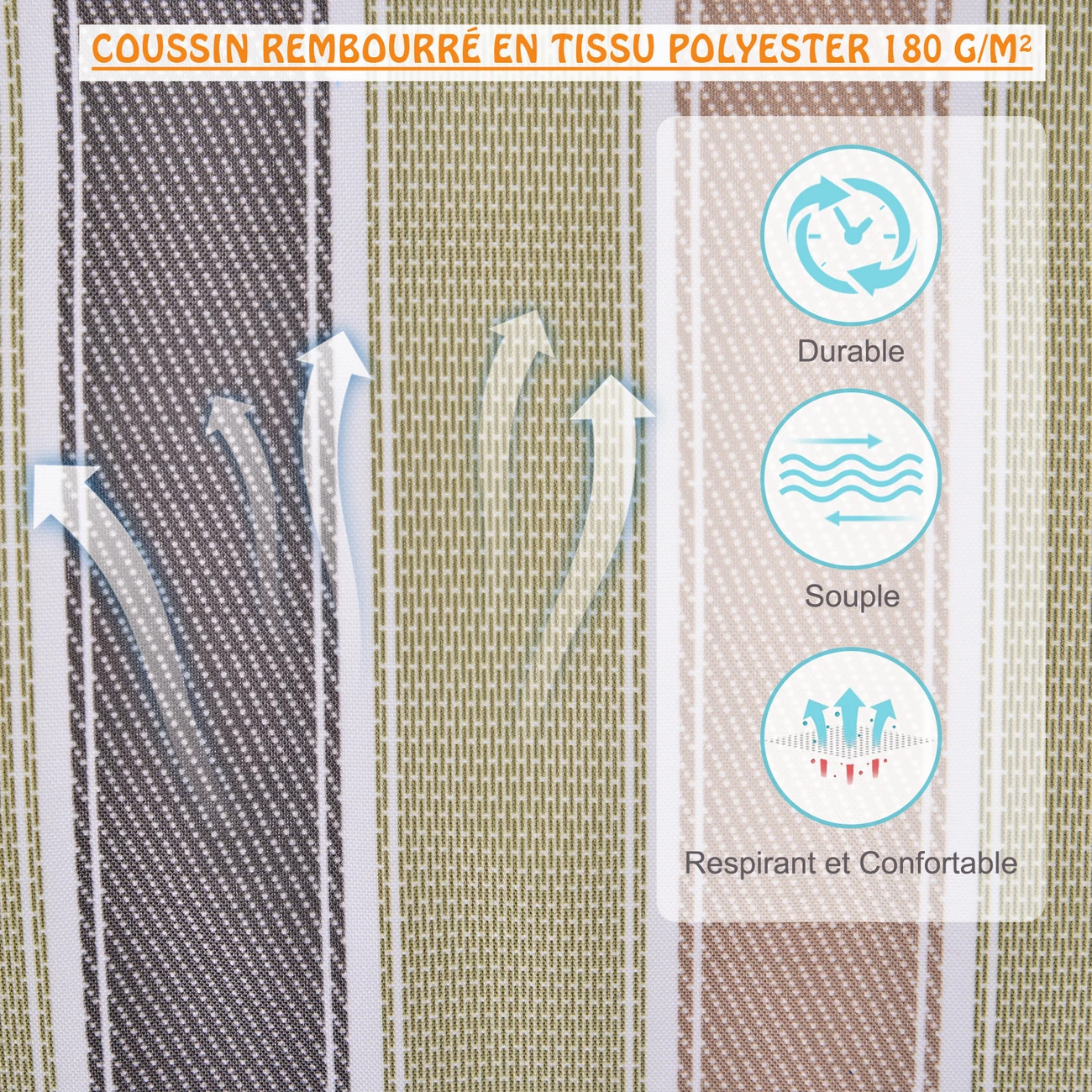 Le moins cher 🎁 Outsunny Chaise Suspendue Hamac De Voyage Respirant Portable Dim. 100l X 49l X 106h Cm Coton Macramé Polyester Multicolore Rayé ⭐ 5 Le moins cher 🎁 Outsunny Chaise Suspendue Hamac De Voyage Respirant Portable Dim. 100l X 49l X 106h Cm Coton Macramé Polyester Multicolore Rayé ⭐ – Image 5