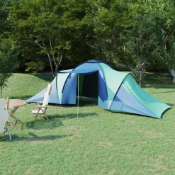 Meilleure affaire 😍 Outdoor Vidaxl Vidaxl Tente De Camping 6 Personnes Bleu Et Vert ❤️