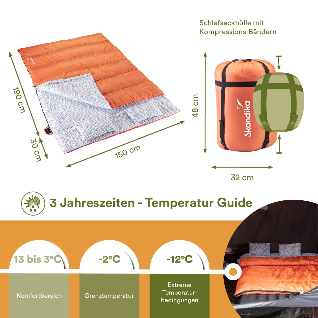 Coupon 🥰 Camping Skandika Skandika Sac De Couchage Iceland Double, 2 Personnes, Cayenne ORANGE 😉 1 Coupon 🥰 Camping Skandika Skandika Sac De Couchage Iceland Double, 2 Personnes, Cayenne ORANGE 😉