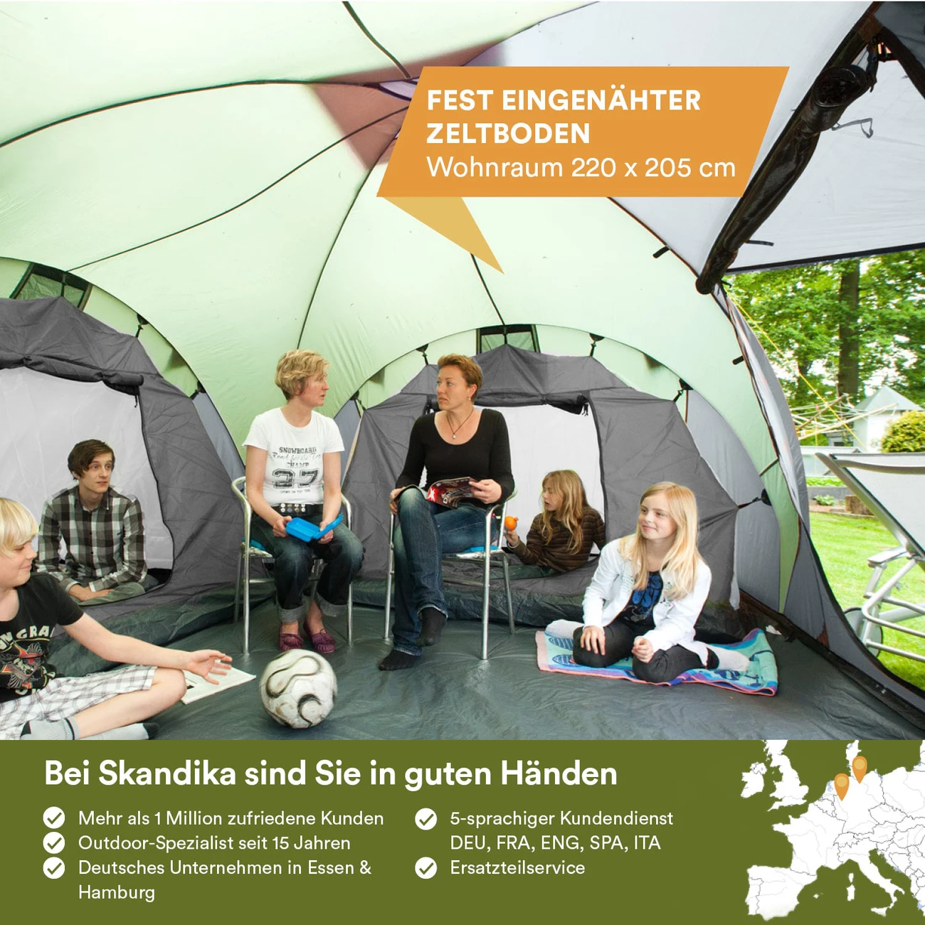 De gros 👍 Camping Skandika Skandika Tente Dôme Silverstone 6 Xxl ❤️ 4 De gros 👍 Camping Skandika Skandika Tente Dôme Silverstone 6 Xxl ❤️ – Image 4