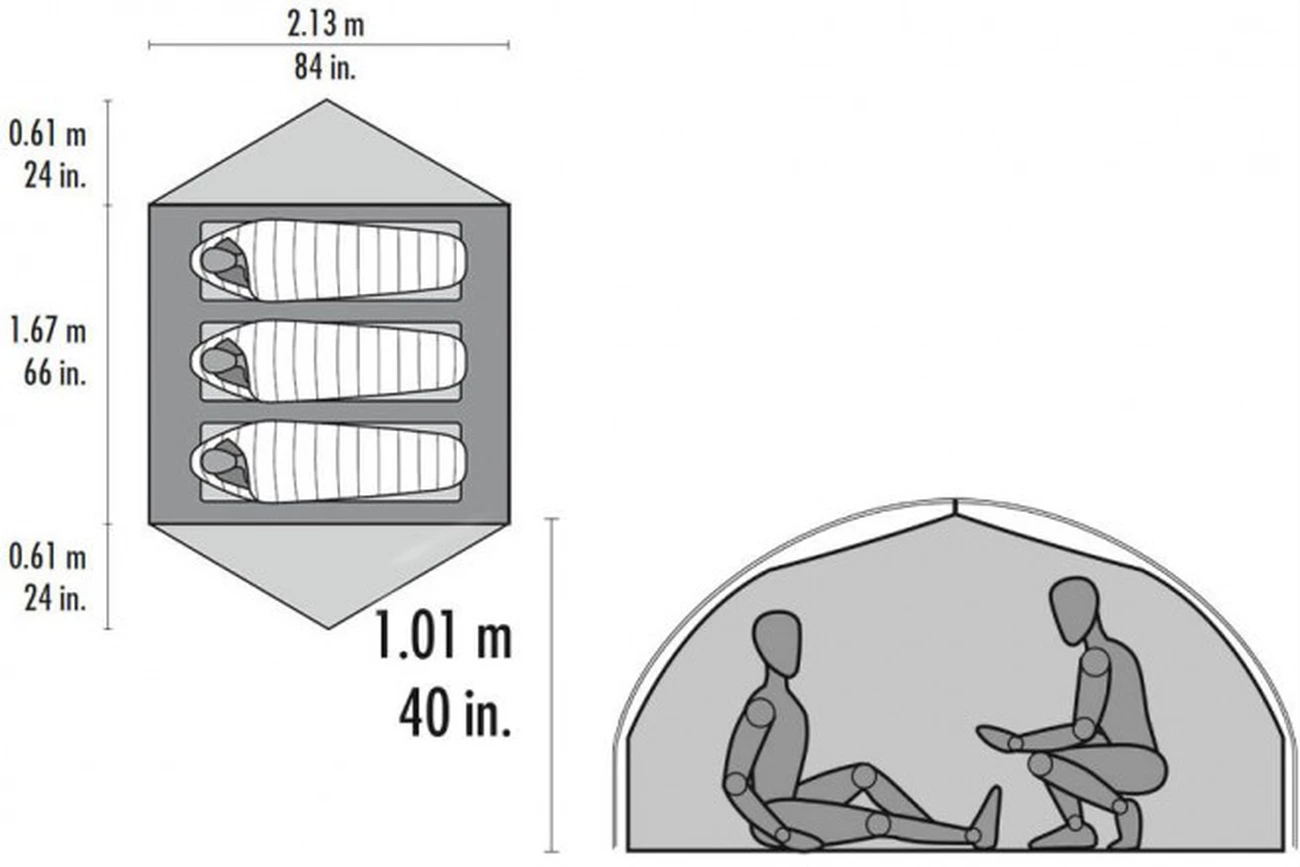 Le moins cher ⌛ Camping Msr Tente De Randonnée Msr Carbon Reflex 3 ⭐ 2 Le moins cher ⌛ Camping Msr Tente De Randonnée Msr Carbon Reflex 3 ⭐ – Image 2