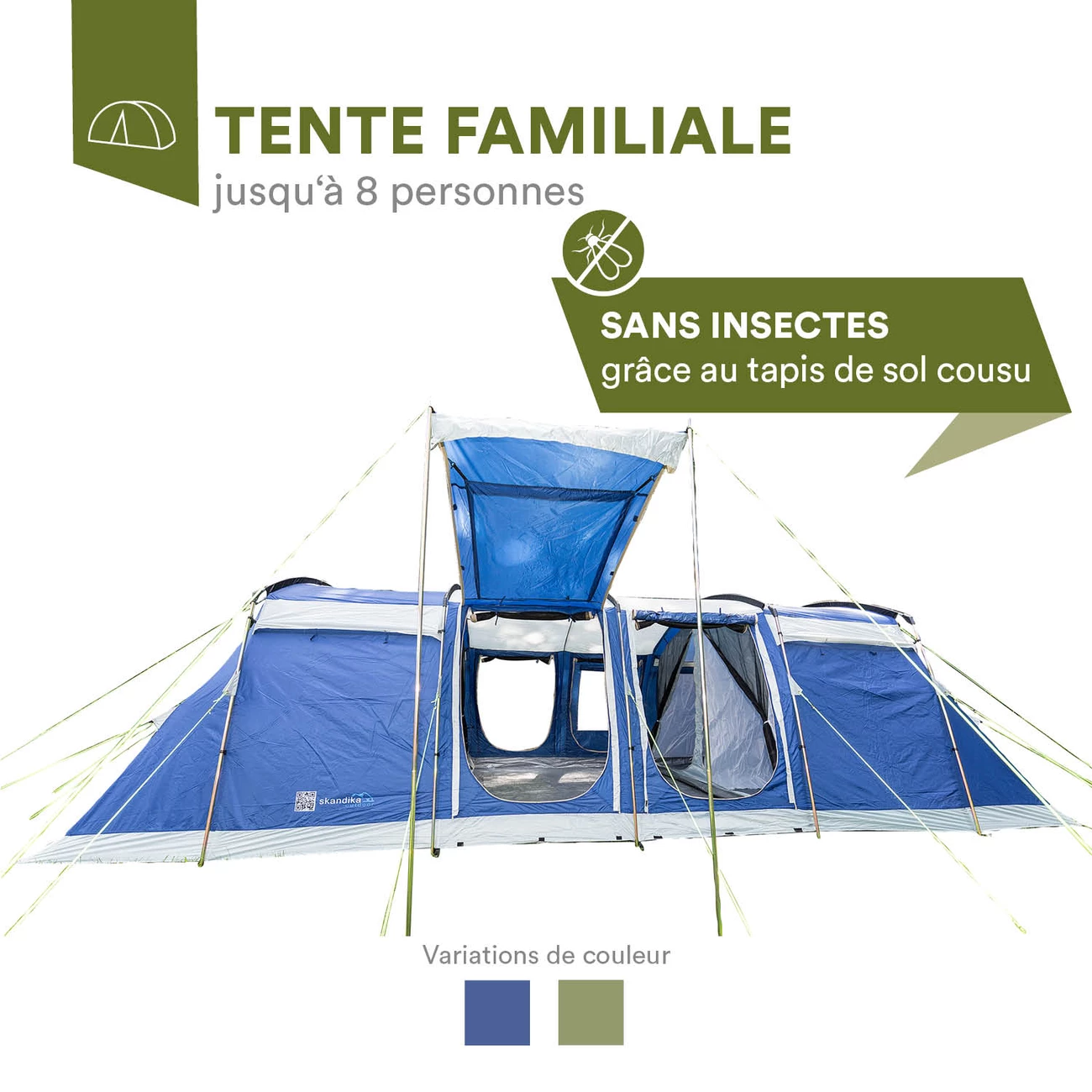 Vente flash 🛒 Camping Skandika Tente Familiale Montana 8 Protect (bleu) ✨ 1 Vente flash 🛒 Camping Skandika Tente Familiale Montana 8 Protect (bleu) ✨