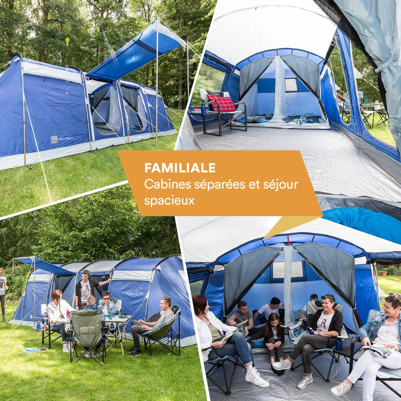 Vente flash 🛒 Camping Skandika Tente Familiale Montana 8 Protect (bleu) ✨ 2 Vente flash 🛒 Camping Skandika Tente Familiale Montana 8 Protect (bleu) ✨ – Image 2