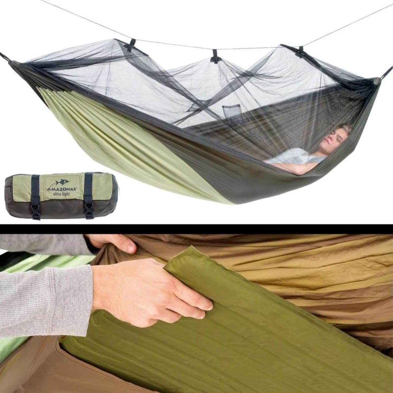 Tout neuf 🌟 Amazonas Hamac Avec Moustiquaire Amazonas Moskito Traveller Thermo Xxl 😍 3 Tout neuf 🌟 Amazonas Hamac Avec Moustiquaire Amazonas Moskito Traveller Thermo Xxl 😍 – Image 3