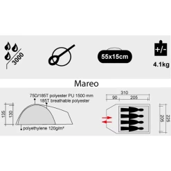 Meilleur prix ✔️ Camping Freetime Mareo - Tente Avec Avancée 3/4 Places Pour Camping Et Randonnée - Freetime ⭐ 8 Meilleur prix ✔️ Camping Freetime Mareo - Tente Avec Avancée 3/4 Places Pour Camping Et Randonnée - Freetime ⭐ -Outsunny Shop 67e41784be0d478a8125533130548b8e