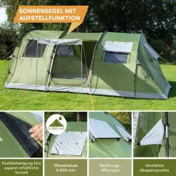 Vente flash ⌛ Camping Skandika Gotland 6 Sleeper Protect - Tente Tunnel 6 Pers. - Sol Cousu - Cabines Noires 👍 11 Vente flash ⌛ Camping Skandika Gotland 6 Sleeper Protect - Tente Tunnel 6 Pers. - Sol Cousu - Cabines Noires 👍 -Outsunny Shop 6c5a9078b53442d5a76e1c5ea390b952