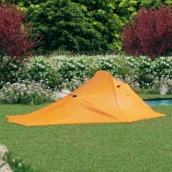Sortie 💯 Outdoor Vidaxl Vidaxl Tente De Camping 317x240x100 Cm Orange Et Gris ⌛