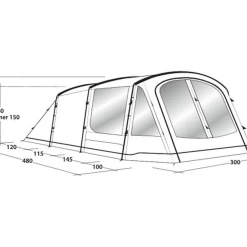 Nouveau ⭐ Camping Outwell Tente De Camping Outwell Springwood 5 VERT ❤️