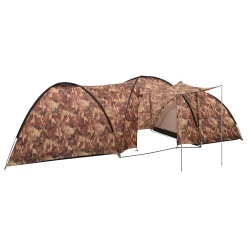 De gros 😀 Outdoor Vidaxl Vidaxl Tente Igloo De Camping 6540x190 Cm 8 Personnes Camouflage 👏