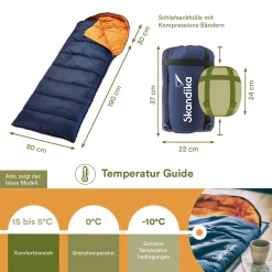 Coupon 🌟 Camping Skandika Skandika Sac De Couchage Rectangulaire Iceland, Zip À Gauche, Cayenne ORANGE 🌟