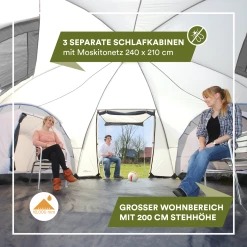 Acheter 😍 Camping Skandika Turin 12 - Tente Camping Familiale 12 Pers - 840 X 720 Cm - 3 Cabines 👍 -Outsunny Shop 97893855b71d4c1a884bb5fdfb3f10c8