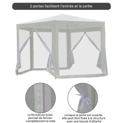 Budget 🎁 Camping Outsunny Tonnelle Barnum Tente De Réception Hexagonale Style Cosy Métal Polyester Imperméabilisé Écru Blanc Neuf 44cw 💯 10 Budget 🎁 Camping Outsunny Tonnelle Barnum Tente De Réception Hexagonale Style Cosy Métal Polyester Imperméabilisé Écru Blanc Neuf 44cw 💯 -Outsunny Shop 9a5c011717fd44a5befaa32a1665d67f