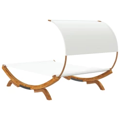 Grosses soldes 🔥 Jeux De Plein Air Vidaxl Vidaxl Hamac Avec Auvent 165x203x126 Cm Bois Courbé Massif Crème 😍 -Outsunny Shop 9d34dd66003c4f109b6e0505c16aca17