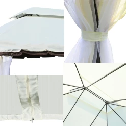 Sortie 🤩 Outsunny Tonnelle Barnum Pavillon De Jardin Style Colonial Double Toit Toile Moustiquaires Et Toiles Amovibles 3,9l X 2,9l X 2,8h M Crème ✔️ 10 Sortie 🤩 Outsunny Tonnelle Barnum Pavillon De Jardin Style Colonial Double Toit Toile Moustiquaires Et Toiles Amovibles 3,9l X 2,9l X 2,8h M Crème ✔️ -Outsunny Shop 9d9b02592dd04a64946a1cf0d42b1a70