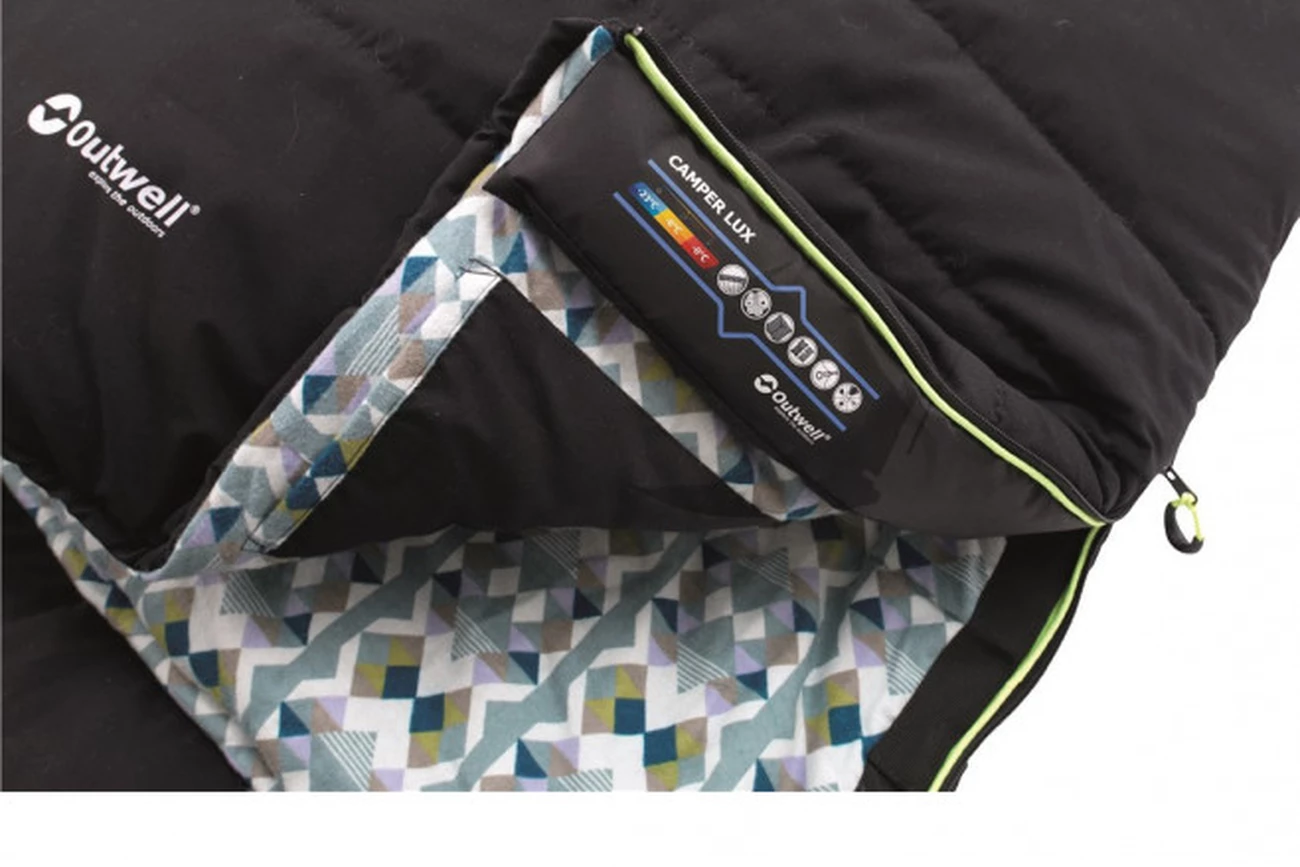 Sortie ⌛ Camping Outwell Sac De Couchage Outwell Camper Lux NOIR 🛒 4 Sortie ⌛ Camping Outwell Sac De Couchage Outwell Camper Lux NOIR 🛒 – Image 4