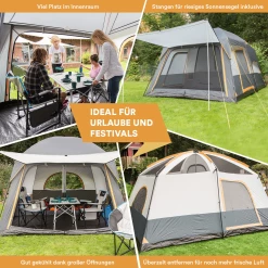 Budget 😉 Camping Skandika Tente Familiale Tønsberg 5 Personnes (gris) ✔️ -Outsunny Shop ae5f2d29845745edbaf8f10125a9e67c