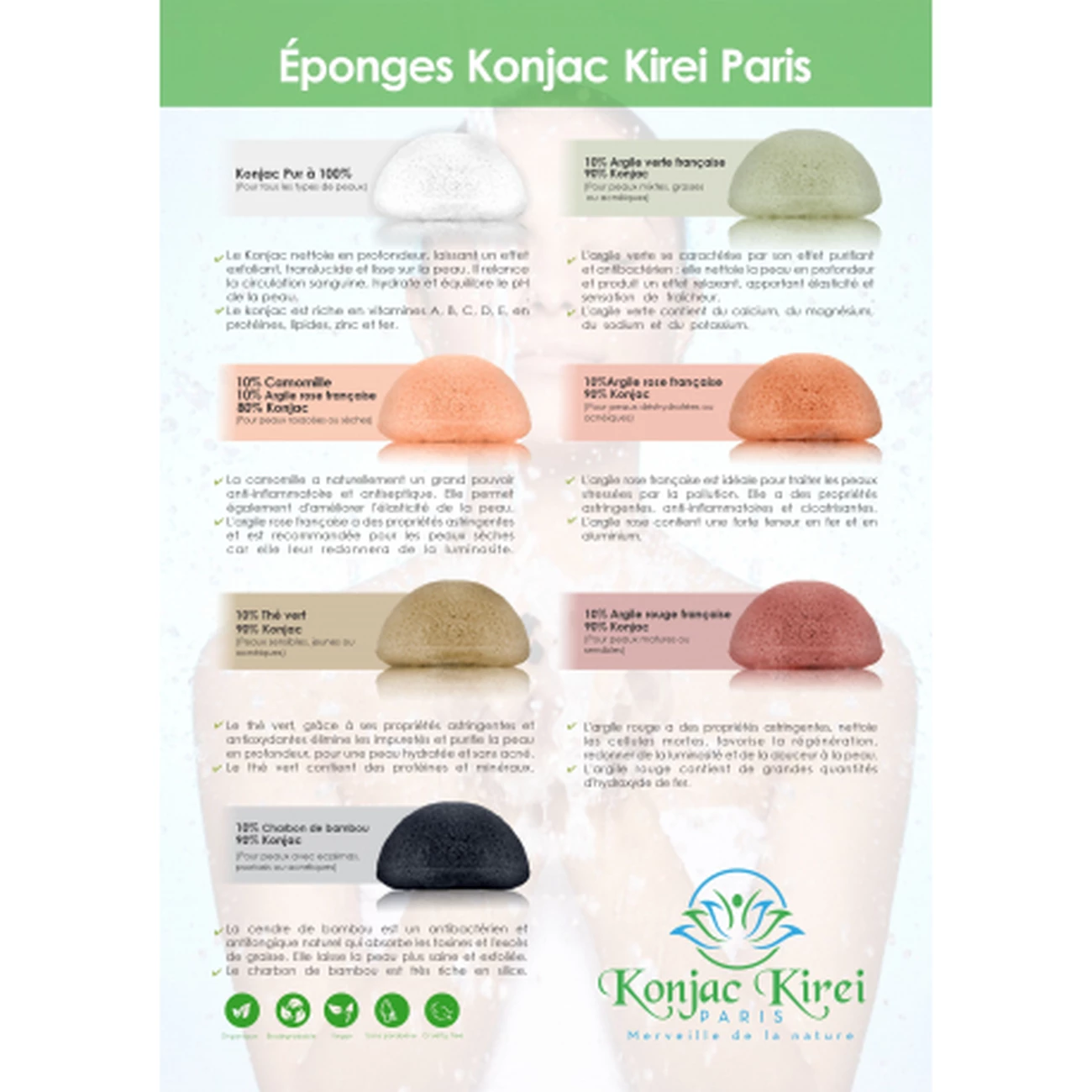 Offres 🛒 Konjac Kirei Paris Eponge Visage - Argile Rouge - Konjac Kirei Paris ✔️ 6 Offres 🛒 Konjac Kirei Paris Eponge Visage - Argile Rouge - Konjac Kirei Paris ✔️ – Image 6