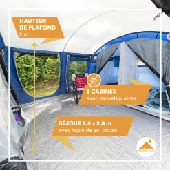 Vente flash 🛒 Camping Skandika Tente Familiale Montana 8 Protect (bleu) ✨ 9 Vente flash 🛒 Camping Skandika Tente Familiale Montana 8 Protect (bleu) ✨ -Outsunny Shop c1a8cb3205ab4f91b5b2fcf7dac693e1