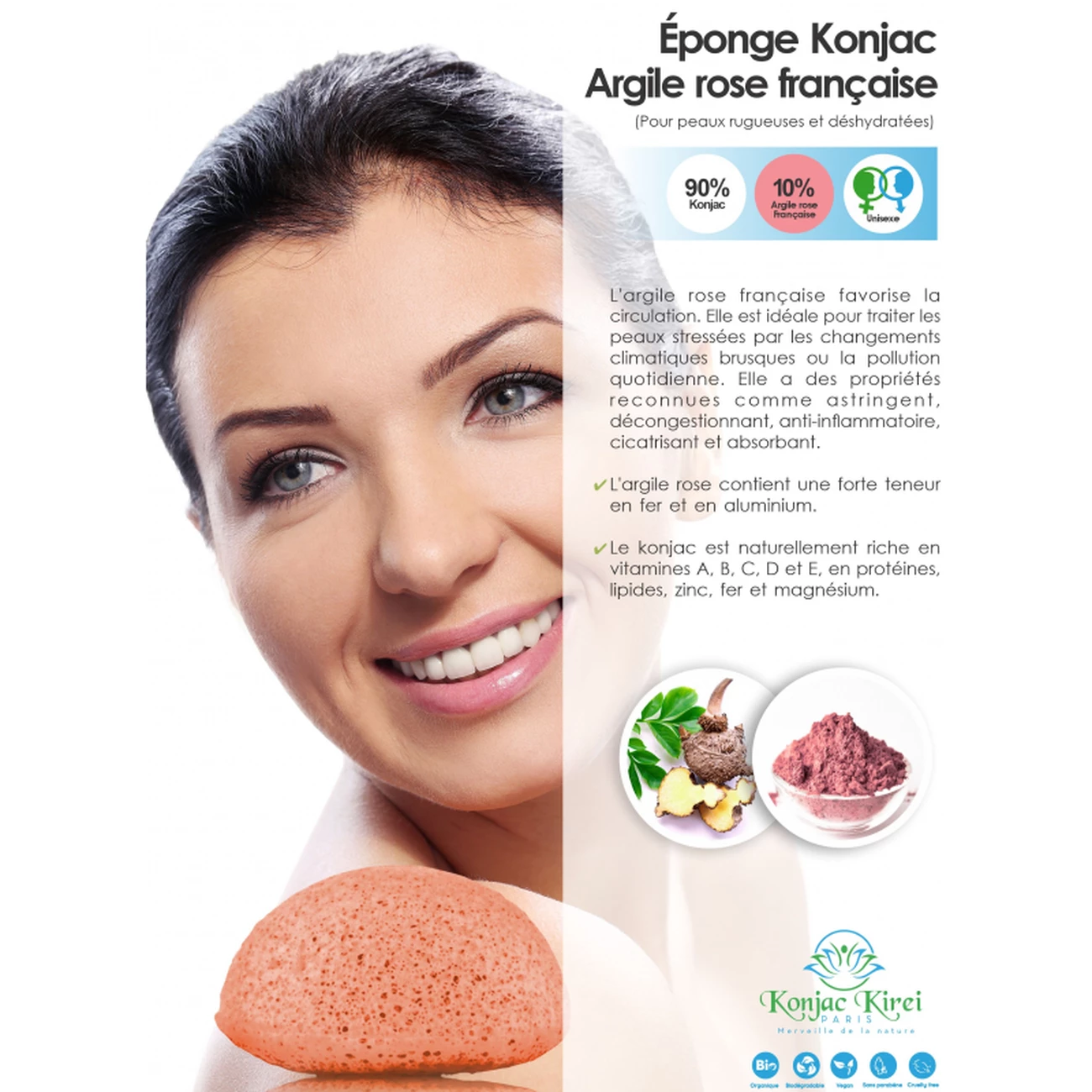 Top 10 ❤️ Konjac Kirei Paris Eponge Visage - Argile Rose - Konjac Kirei Paris ✨ 2 Top 10 ❤️ Konjac Kirei Paris Eponge Visage - Argile Rose - Konjac Kirei Paris ✨ – Image 2