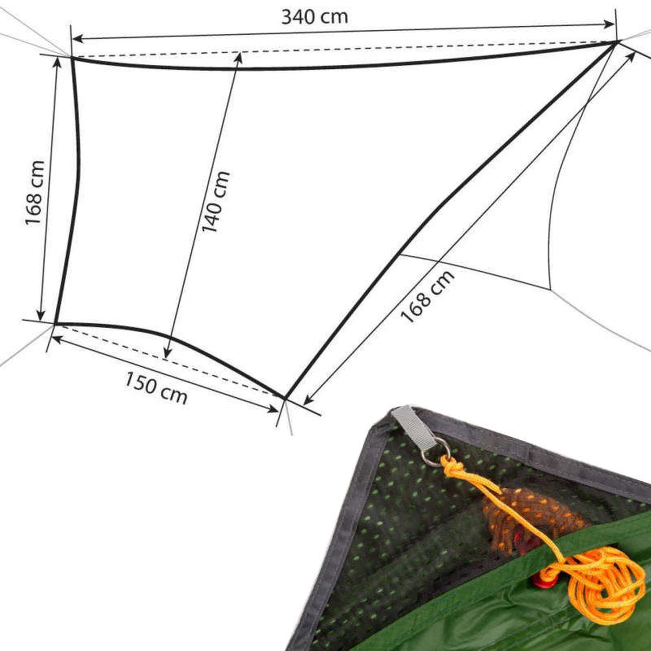 Tout neuf 😀 Amazonas Tarp De Hamac Amazonas Traveller Tarp 🎁 5 Tout neuf 😀 Amazonas Tarp De Hamac Amazonas Traveller Tarp 🎁 – Image 5