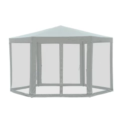 Budget 🎁 Camping Outsunny Tonnelle Barnum Tente De Réception Hexagonale Style Cosy Métal Polyester Imperméabilisé Écru Blanc Neuf 44cw 💯 8 Budget 🎁 Camping Outsunny Tonnelle Barnum Tente De Réception Hexagonale Style Cosy Métal Polyester Imperméabilisé Écru Blanc Neuf 44cw 💯 -Outsunny Shop e855334a7106411980c207f4fc4514a8