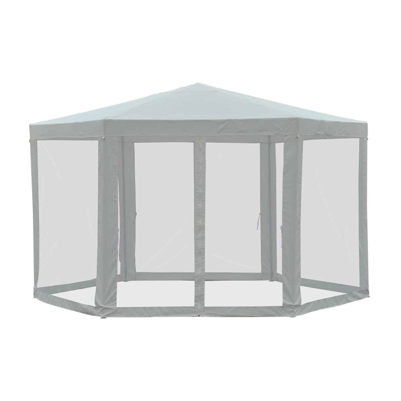 Budget 🎁 Camping Outsunny Tonnelle Barnum Tente De Réception Hexagonale Style Cosy Métal Polyester Imperméabilisé Écru Blanc Neuf 44cw 💯 3 Budget 🎁 Camping Outsunny Tonnelle Barnum Tente De Réception Hexagonale Style Cosy Métal Polyester Imperméabilisé Écru Blanc Neuf 44cw 💯 – Image 3