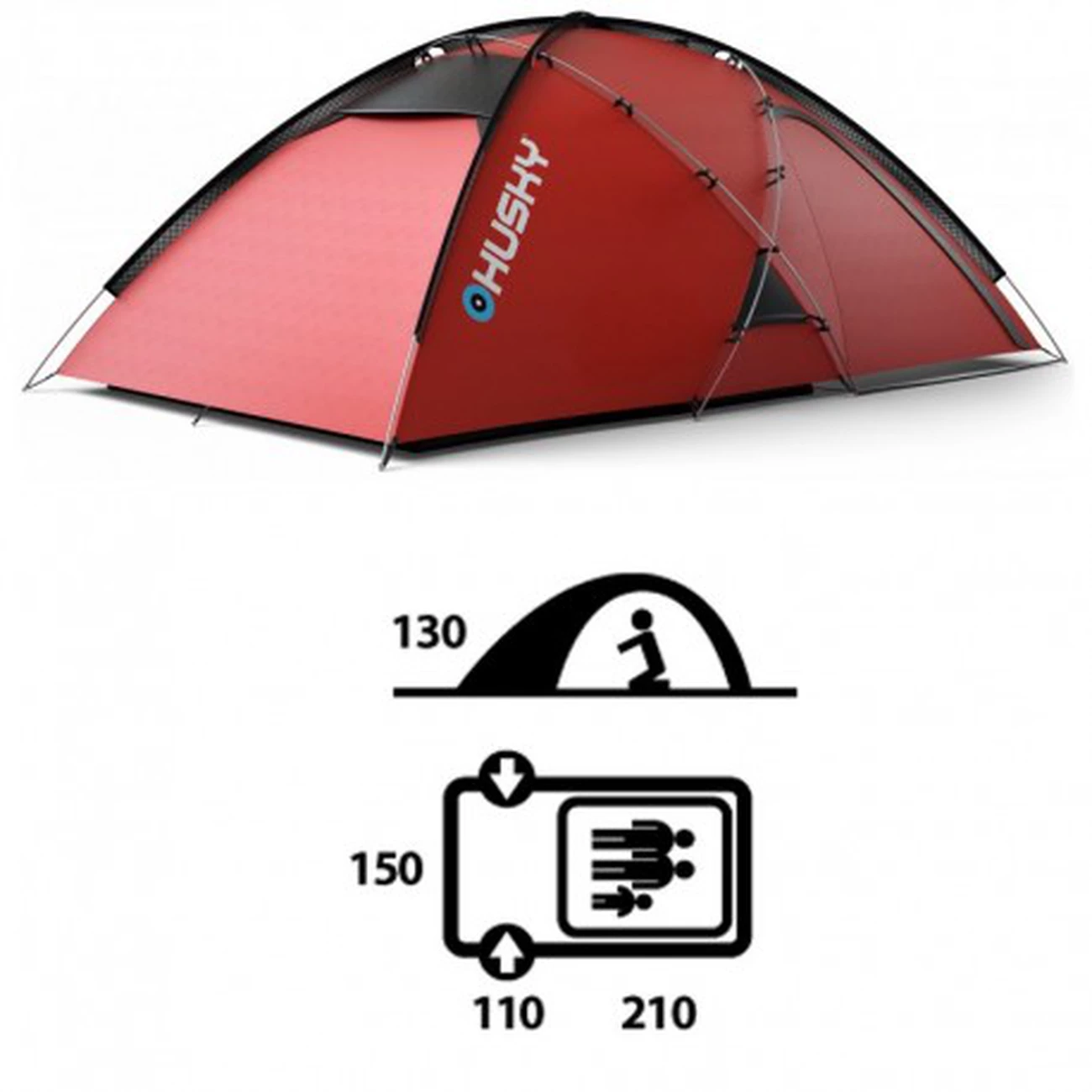 Sortie ✔️ Camping Husky Tente Husky Felen 2-3 Personnes Rouge 🔥 2 Sortie ✔️ Camping Husky Tente Husky Felen 2-3 Personnes Rouge 🔥 – Image 2