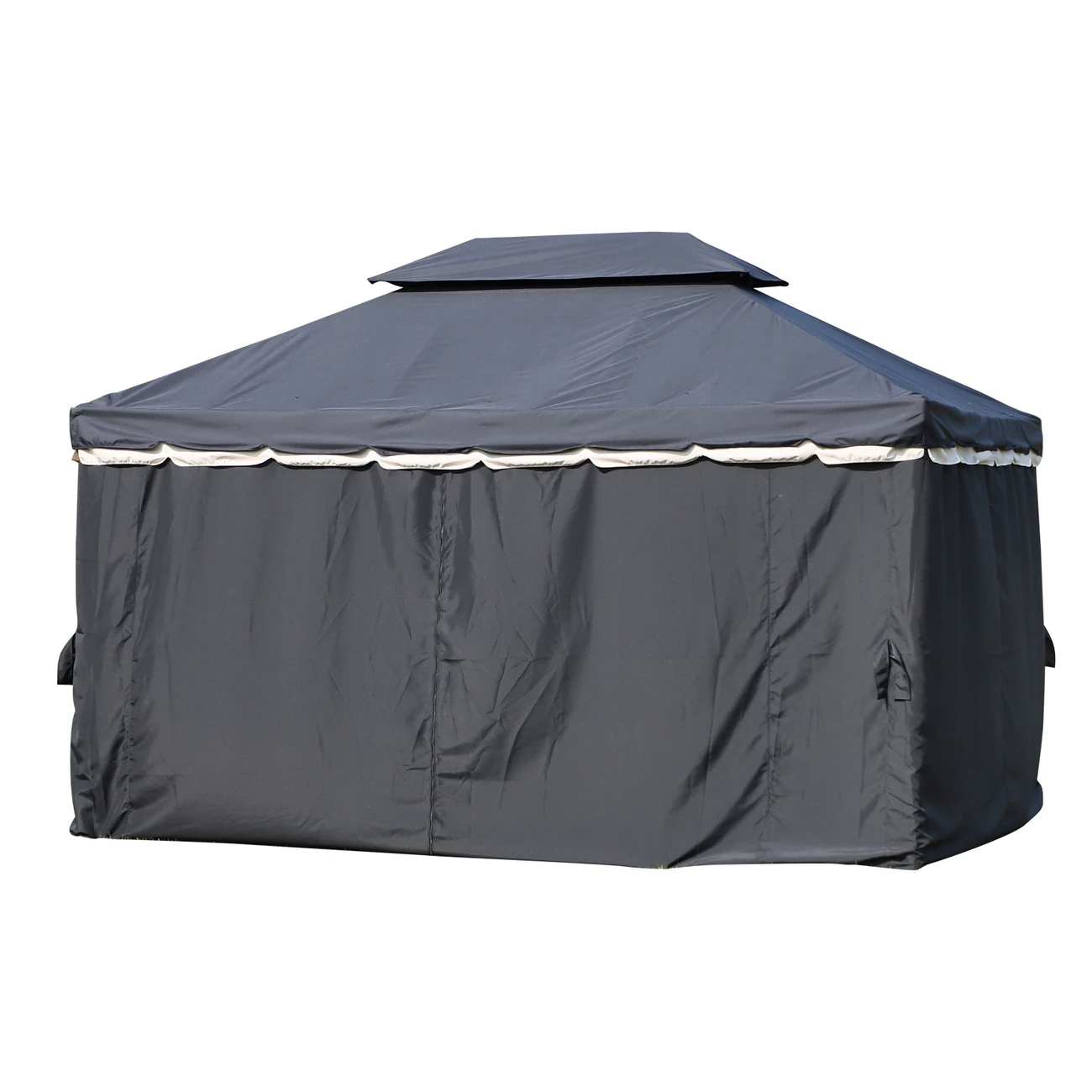 Offres 🔔 Outsunny Tonnelle Barnum Pavillon De Jardin Style Colonial Double Toit Toile Moustiquaires Et Toiles Amovibles 3,9l X 2,9l X 2,8h M Noir 👏 5 Offres 🔔 Outsunny Tonnelle Barnum Pavillon De Jardin Style Colonial Double Toit Toile Moustiquaires Et Toiles Amovibles 3,9l X 2,9l X 2,8h M Noir 👏 – Image 5